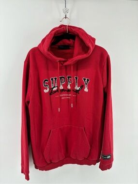 Supply and Demand New York City Red Men's Sweater Hoodie Streetwear